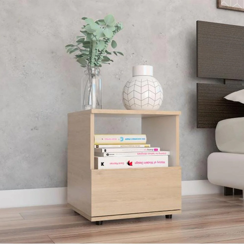 Transforma tu espacio: Consejos de decoración 5 Mesa de Noche Oliver Beige