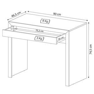Escritorio Tokio Blanco 4 El escritorio Tokio esta disponible en cinco colores, cuenta con diseño minimalista y se adecua a cualquier espacio