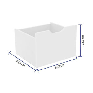 Combo Estante Salvador Negro + Kit 3 cajones organizador Santos Blanco 6 El kit 3 cajones Santos color blanco se ajusta a las necesidades y se adapta a todo tipo de decoración