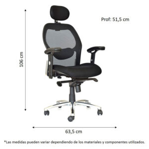 Sillón Torino Negro 5 silla para escritorio ideal para trabajar desde home office