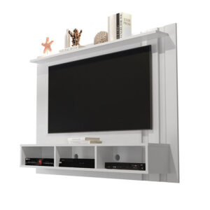 Panel de televisión con repisa y tres compartimientos ideal para un televisor de 48