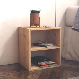 Combo 2 Mesas de noche Radom Duna 6 Combo mesas de noche con dos compartimientos ideales para ubicar libros y objetos de uso diario