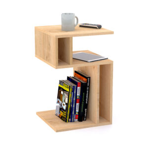Mesa multifuncional con diferentes compartimientos que puede ser ubicada horizontal o verticalmente en cualquier espacio del hogar