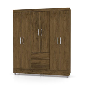 Clóset con seis puertas y dos cajones, ideal para organizar la habitación del hogar