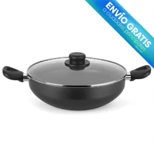 SARTÉN WOK SUPERIOR 28 CM CON TAPA GRIS envio gratis
