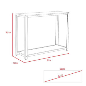 Organizador Dusty, Café Claro, con Entrepaño Inferior de Malla Metálica 5 Organizador Dusty, Café Claro, con Entrepaño Inferior de Malla Metálica